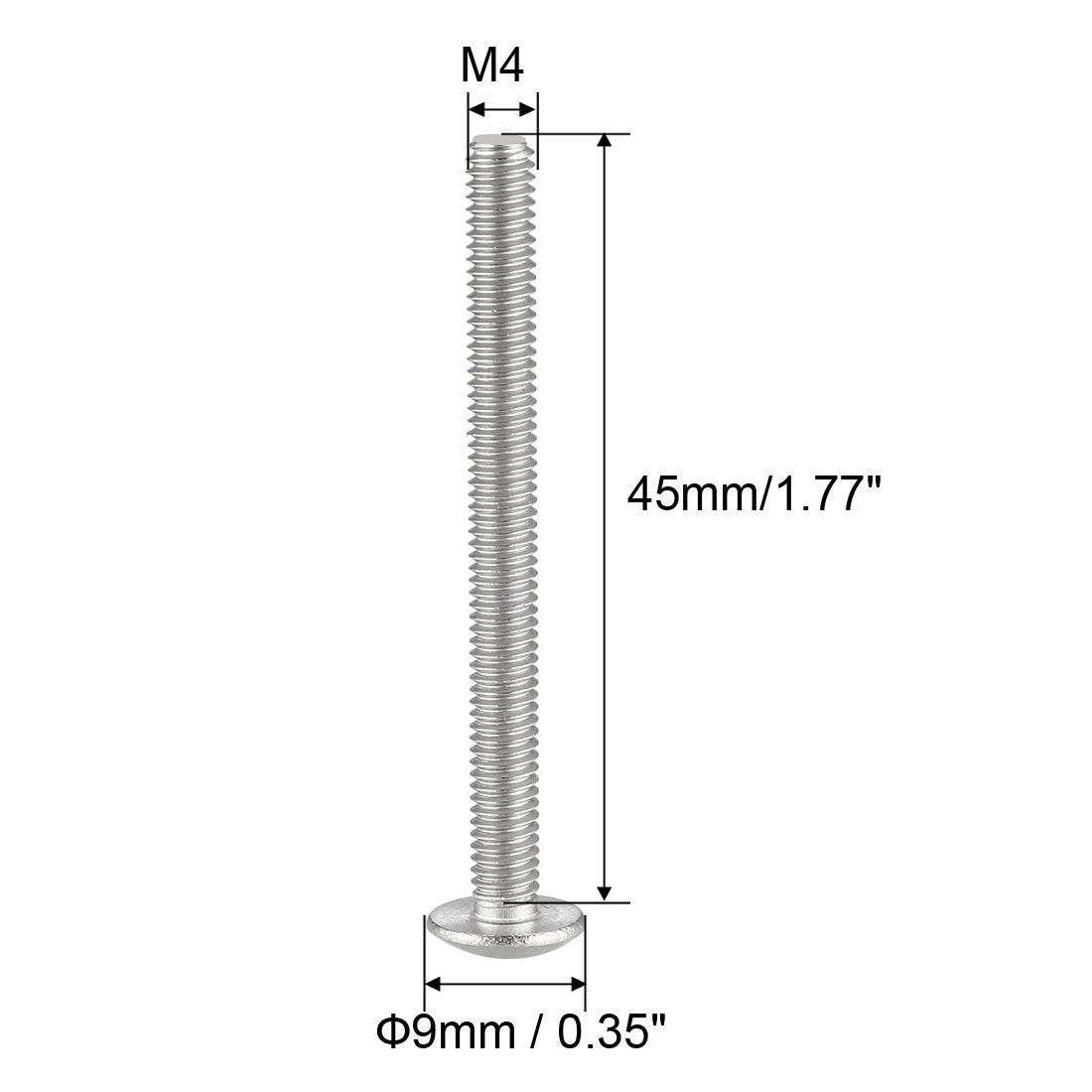 uxcell Uxcell Machine Screws, Phillips Truss Head Screw, 304 Stainless Steel