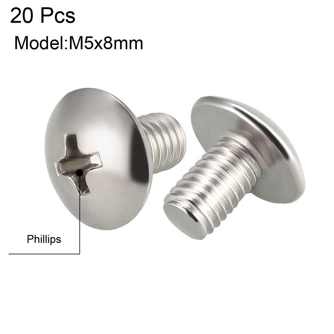 uxcell Uxcell Machine Screws, Phillips Truss Head Screw, Fasteners Bolt