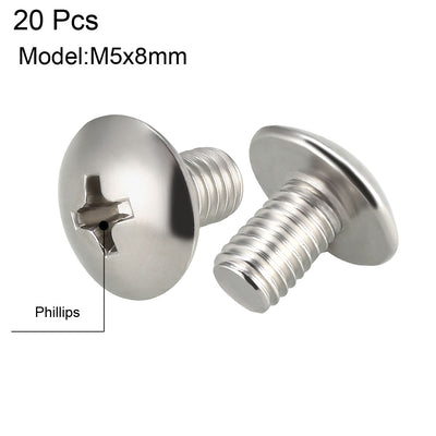 Harfington Uxcell Machine Screws, Phillips Truss Head Screw, Fasteners Bolt