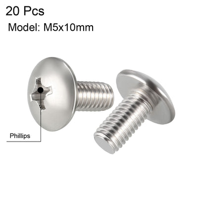 Harfington Uxcell Machine Screws, Phillips Truss Head Screw, Fasteners Bolt