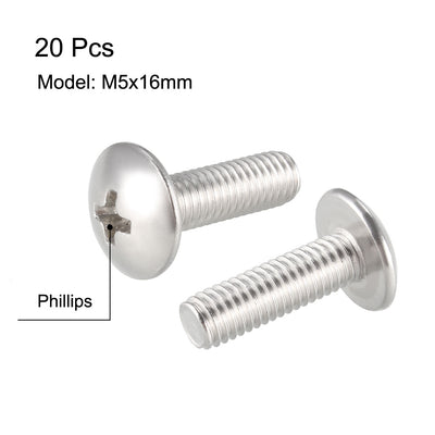 Harfington Uxcell Machine Screws, Phillips Truss Head Screw, Fasteners Bolt