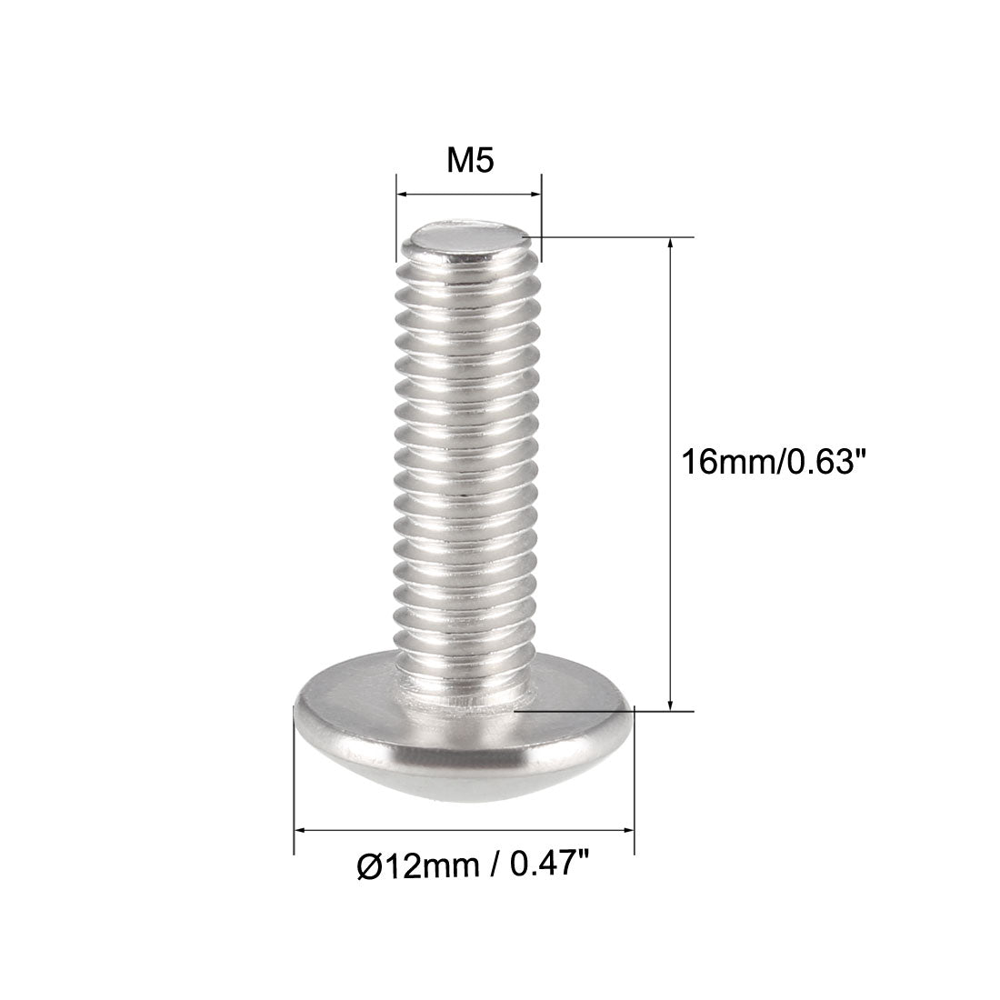 uxcell Uxcell Machine Screws, Phillips Truss Head Screw, Fasteners Bolt