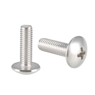 Harfington Uxcell Machine Screw, Phillips Truss Head, 304 Stainless Steel