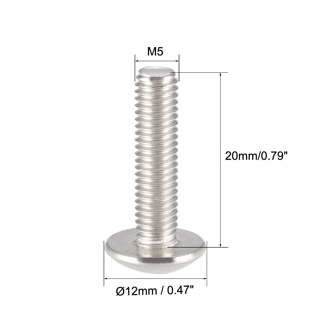 uxcell Uxcell Machine Screws, Phillips Truss Head Screw, Fasteners Bolt