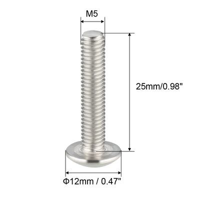 Harfington Uxcell Machine Screws, Phillips Truss Head Screw, 304 Stainless Steel