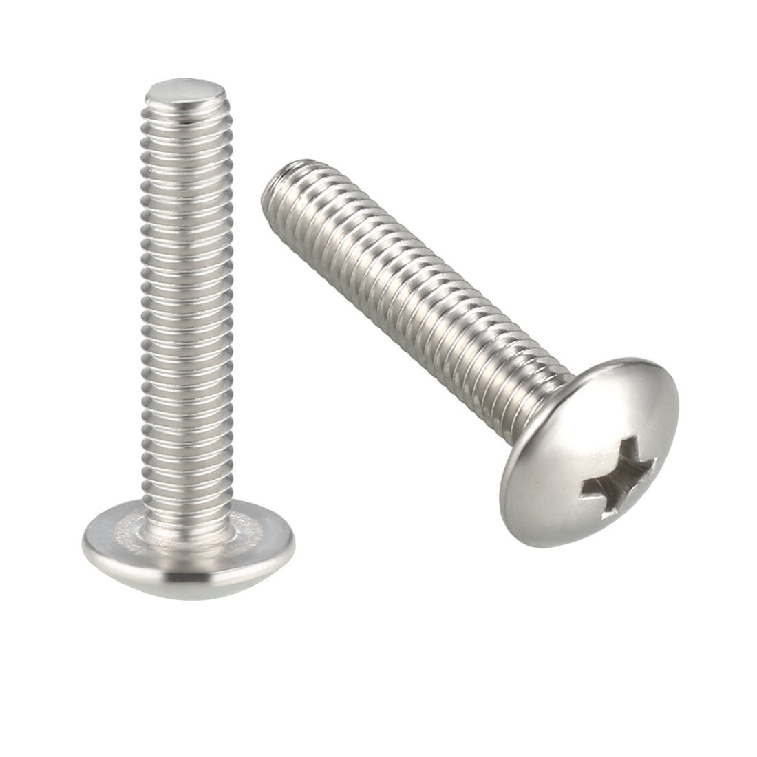 uxcell Uxcell Machine Screws, Phillips Truss Head Screw, 304 Stainless Steel