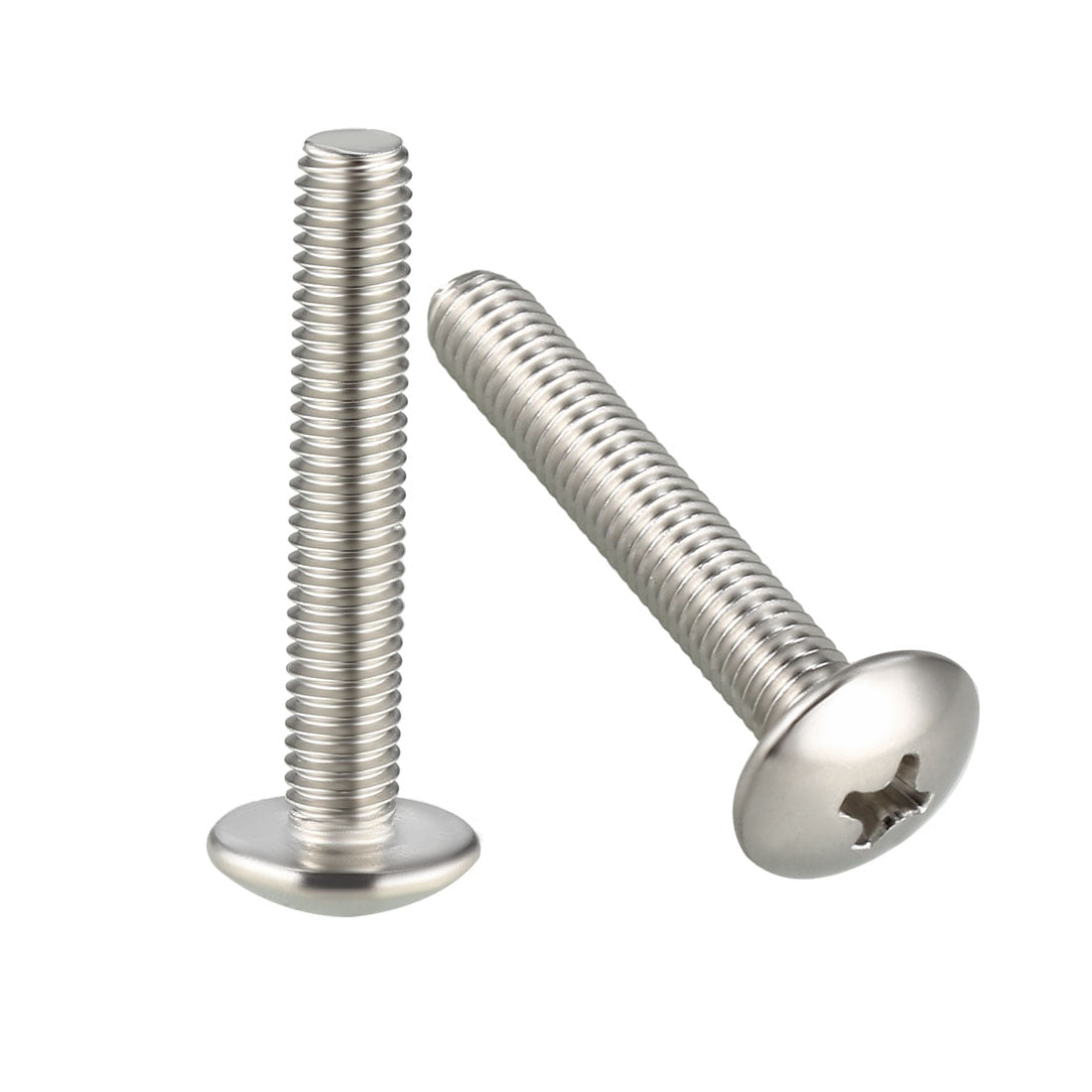 uxcell Uxcell Machine Screws, Phillips Truss Head Screw, 304 Stainless Steel