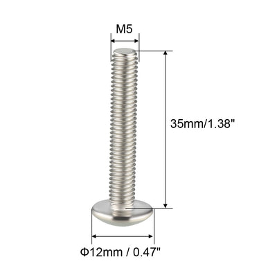 Harfington Uxcell Machine Screws, Phillips Truss Head Screw, 304 Stainless Steel