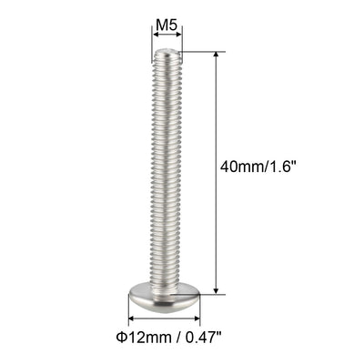 Harfington Uxcell Machine Screws, Phillips Truss Head Screw, 304 Stainless Steel