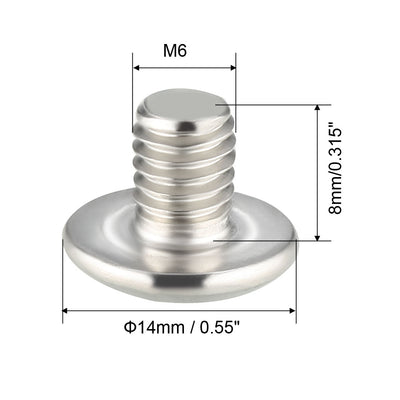 Harfington Uxcell Machine Screws, Phillips Truss Head, 304 Stainless Steel