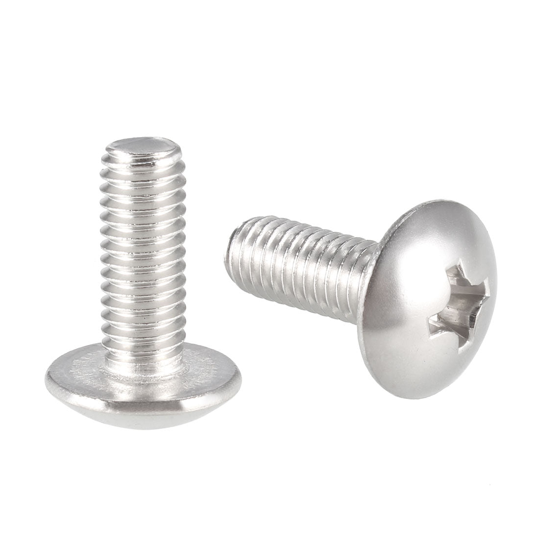 uxcell Uxcell Machine Screws, Phillips Truss Head, 304 Stainless Steel