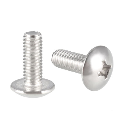 Harfington Uxcell Machine Screws, Phillips Truss Head, 304 Stainless Steel