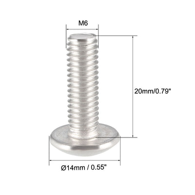 Harfington Uxcell Machine Screws, Phillips Truss Head, 304 Stainless Steel