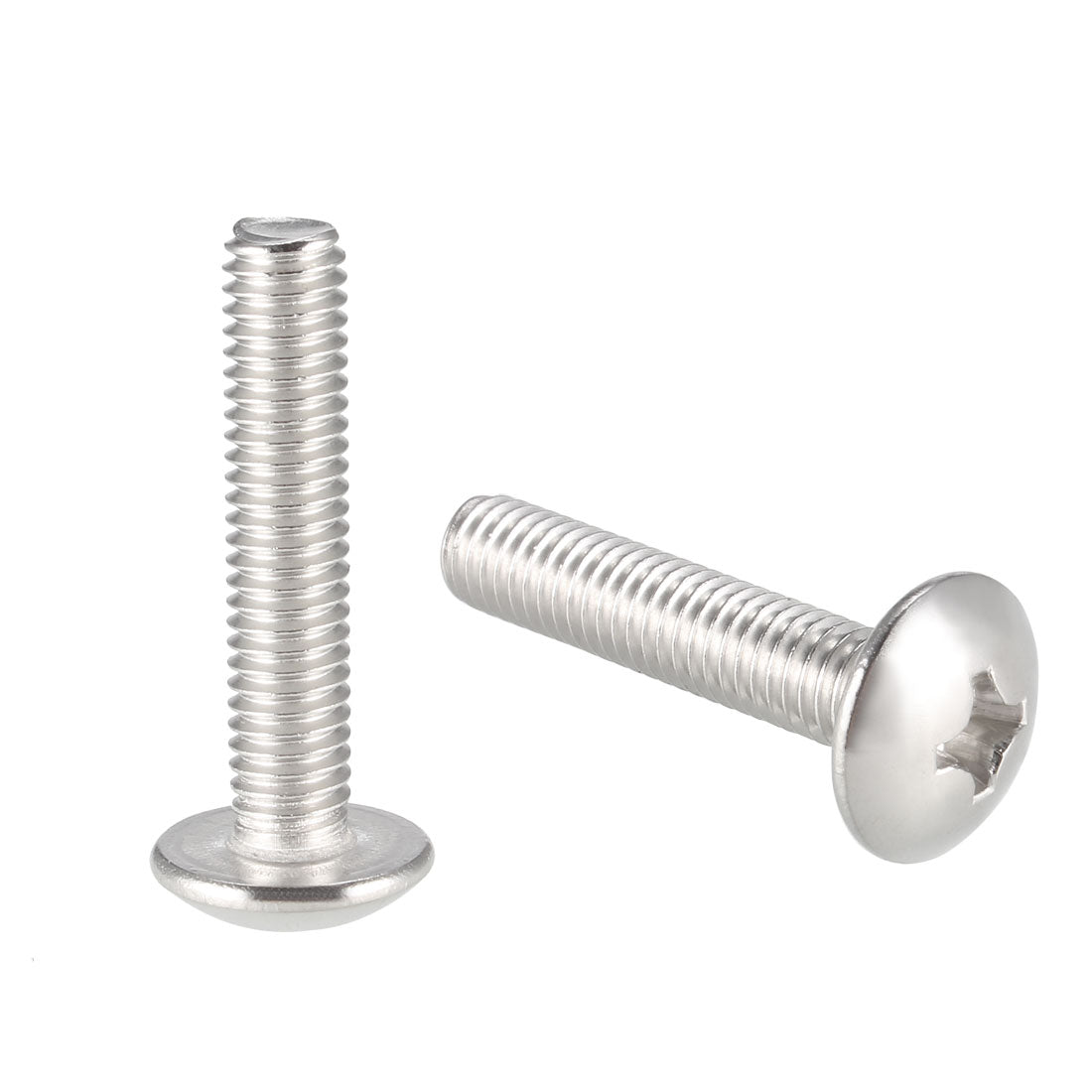 uxcell Uxcell Machine Screws, Phillips Truss Head, 304 Stainless Steel