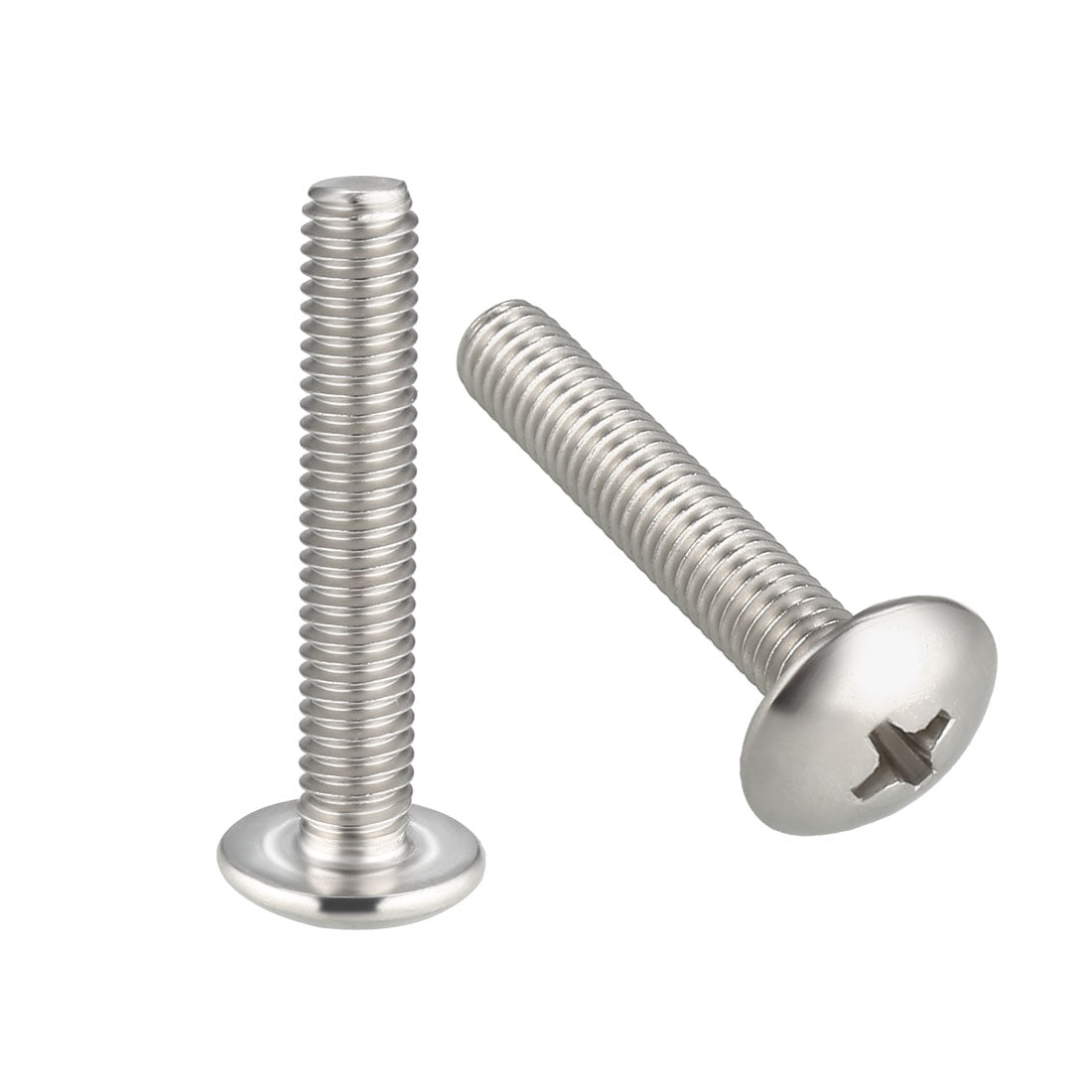 uxcell Uxcell Machine Screws, Phillips Truss Head, 304 Stainless Steel