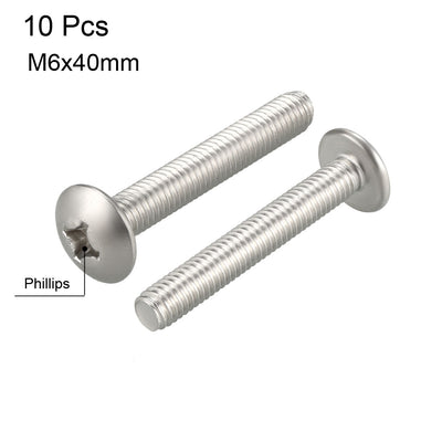 Harfington Uxcell Machine Screws, Phillips Truss Head, 304 Stainless Steel