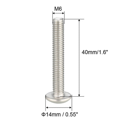 Harfington Uxcell Machine Screws, Phillips Truss Head, 304 Stainless Steel