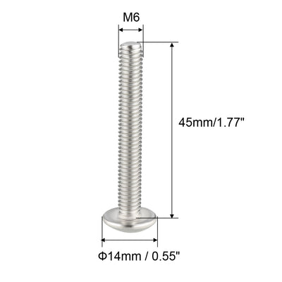 Harfington Uxcell Machine Screws, Phillips Truss Head, 304 Stainless Steel