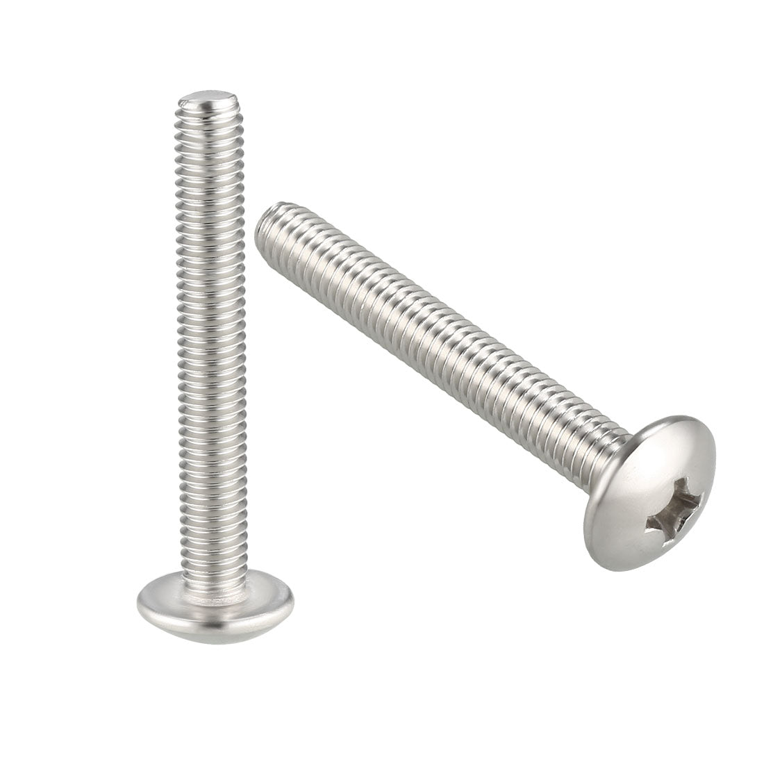 uxcell Uxcell Machine Screws, Phillips Truss Head, 304 Stainless Steel