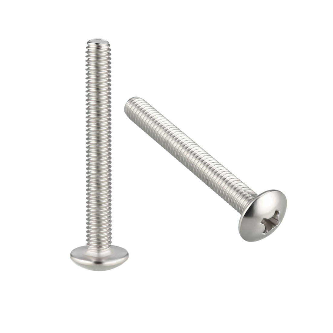 uxcell Uxcell Machine Screws, Phillips Truss Head, 304 Stainless Steel