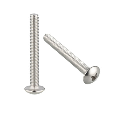 Harfington Uxcell Machine Screws, Phillips Truss Head, 304 Stainless Steel