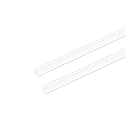 uxcell Uxcell 5mm x 10" Acrylic rod,Square Clear Acrylic Plastic Rod PMMA Bar 2pcs