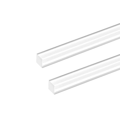 uxcell Uxcell 8mm x 20" Acrylic rod,Square Clear Acrylic Plastic Rod PMMA Bar 2pcs