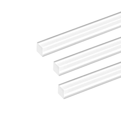 uxcell Uxcell 8mm x 20" Acrylic rod,Square Clear Acrylic Plastic Rod PMMA Bar 3pcs