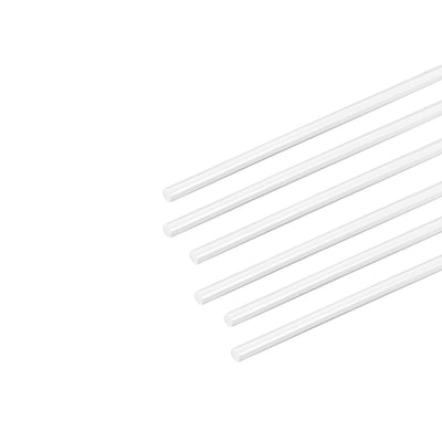 Harfington Uxcell 1mm× 20" ABS Plastic Round Bar Rod for Architectural Model Making DIY White 6pcs