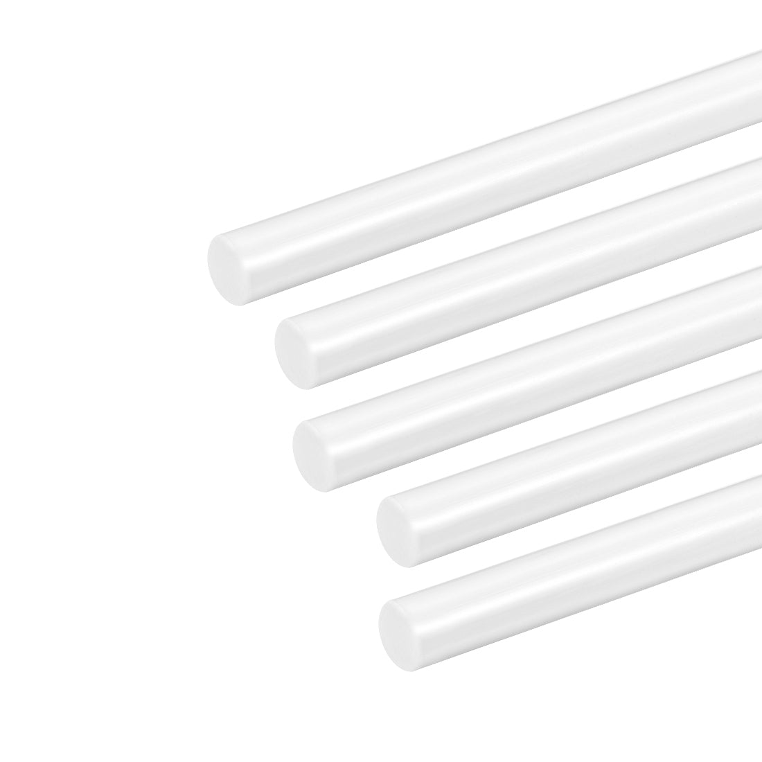 uxcell Uxcell 6mm × 20" ABS Plastic Round Bar Rod for Architectural Model Making DIY 5pcs