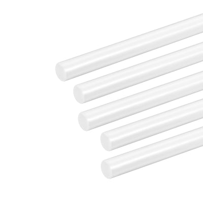 Harfington Uxcell 6mm × 20" ABS Plastic Round Bar Rod for Architectural Model Making DIY 5pcs