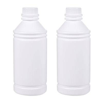 uxcell Uxcell Plastic Lab Chemical Reagent Bottle 1000ml/ 34oz Wide Mouth Sample Sealing Liquid Storage Container 2pcs