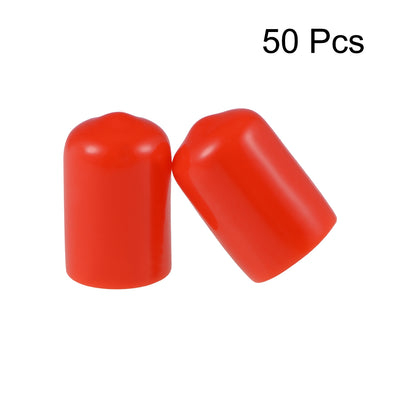 Harfington Uxcell Rubber End Caps Vinyl Round Tube Bolt Cap Cover Thread Protectors