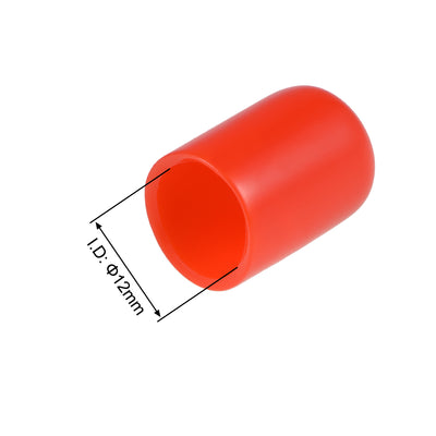 Harfington Uxcell Rubber End Caps Vinyl Round Tube Bolt Cap Cover Thread Protectors