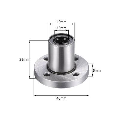 Harfington Uxcell Linear Motion Ball Bearings Round Flange