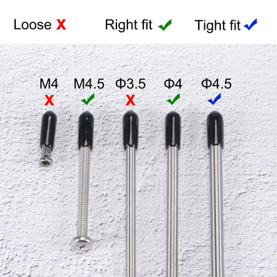 Harfington Uxcell Rubber End Caps Vinyl Round Tube Bolt Cap Cover Thread Protectors