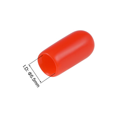 Harfington Uxcell Rubber End Caps Vinyl Round Tube Bolt Cap Cover Thread Protectors