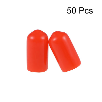 Harfington Uxcell Rubber End Caps Vinyl Round Tube Bolt Cap Cover Thread Protectors