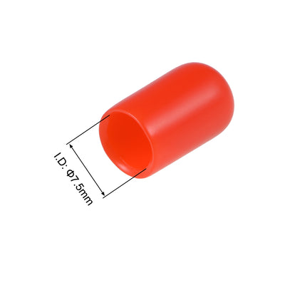 Harfington Uxcell Rubber End Caps Vinyl Round Tube Bolt Cap Cover Thread Protectors