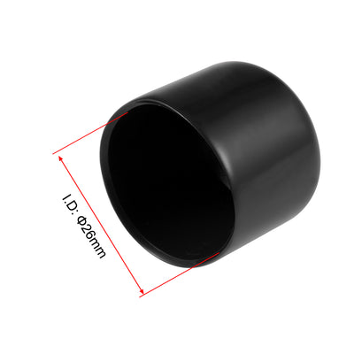 Harfington Uxcell Rubber End Caps Vinyl Round Bolt Cap Cover Screw Thread Protectors