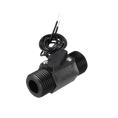 Harfington Uxcell G1/2 Hall-Effekt Durchflusssensor Schalter Zähler 1-25L/min schwarz