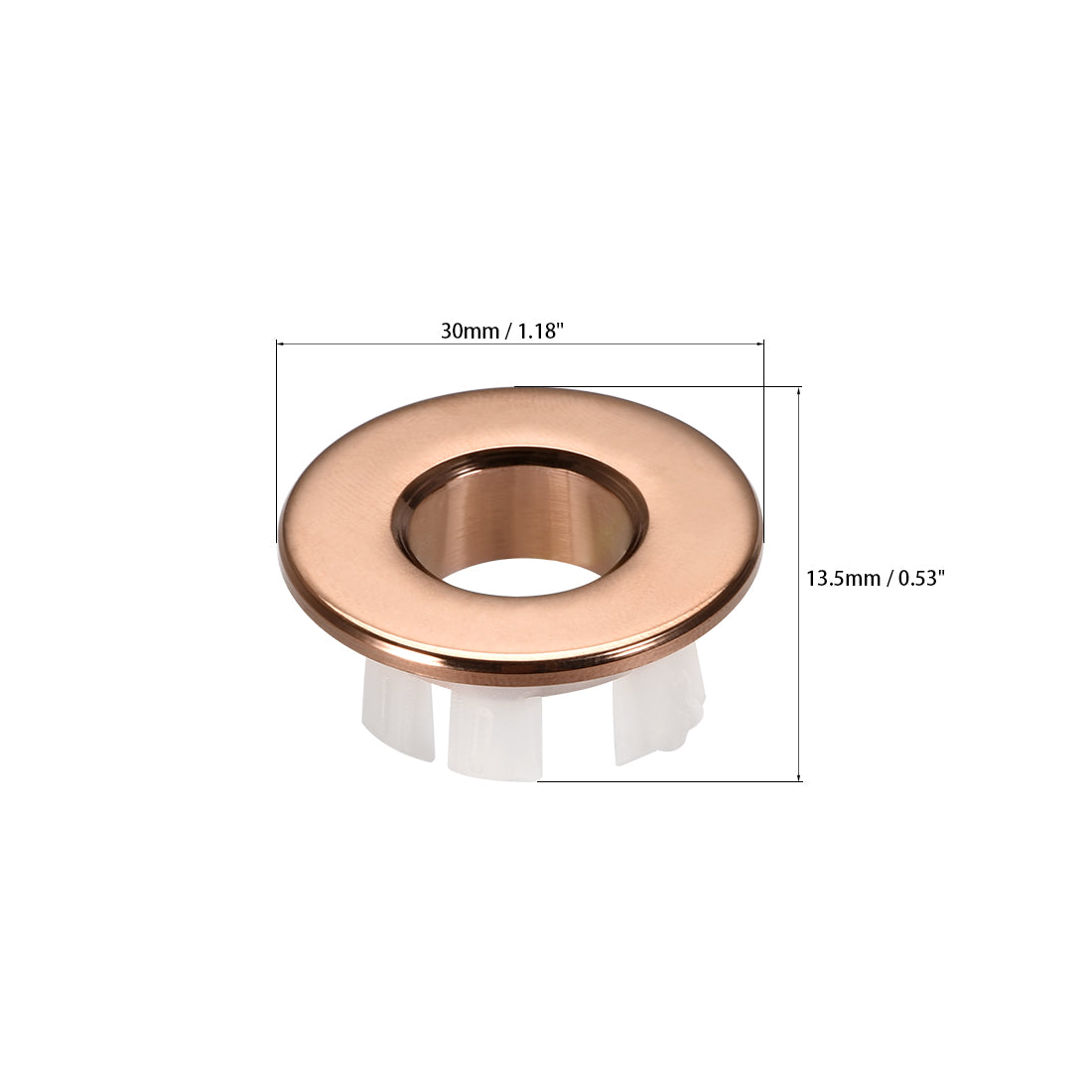 uxcell Uxcell Sink Basin Trim Overflow Cover Copper Insert in Hole Round Caps 2Pcs