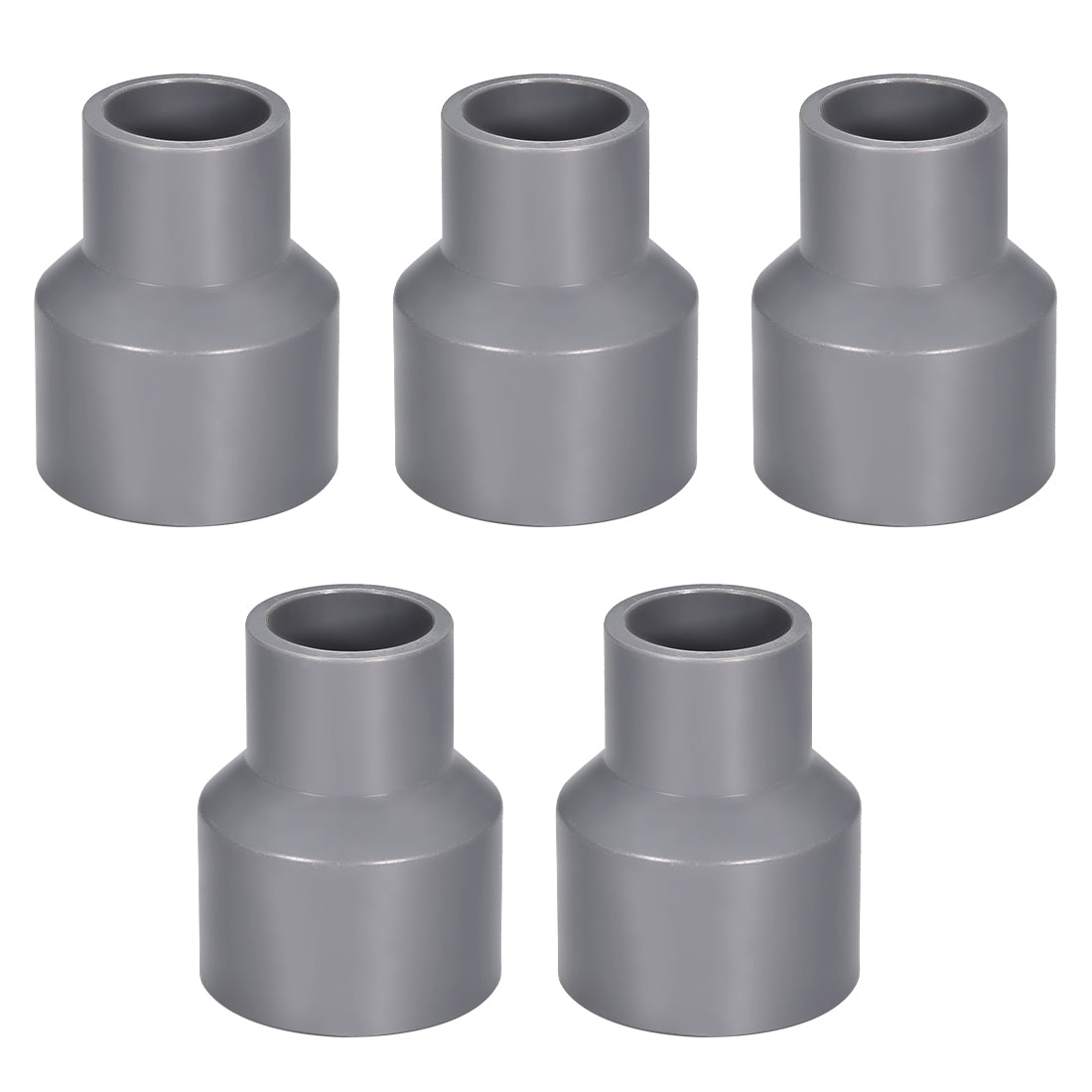 uxcell Uxcell 32mm x 20mm PVC Reducing Coupling Hub by Hub, DWV Pipe Fitting, Grey 5Pcs