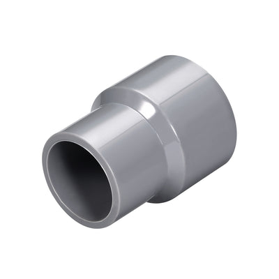 Harfington Uxcell 32mm x 25mm PVC Reducing Coupling Hub by Hub, DWV Pipe Fitting, Gray 2Pcs