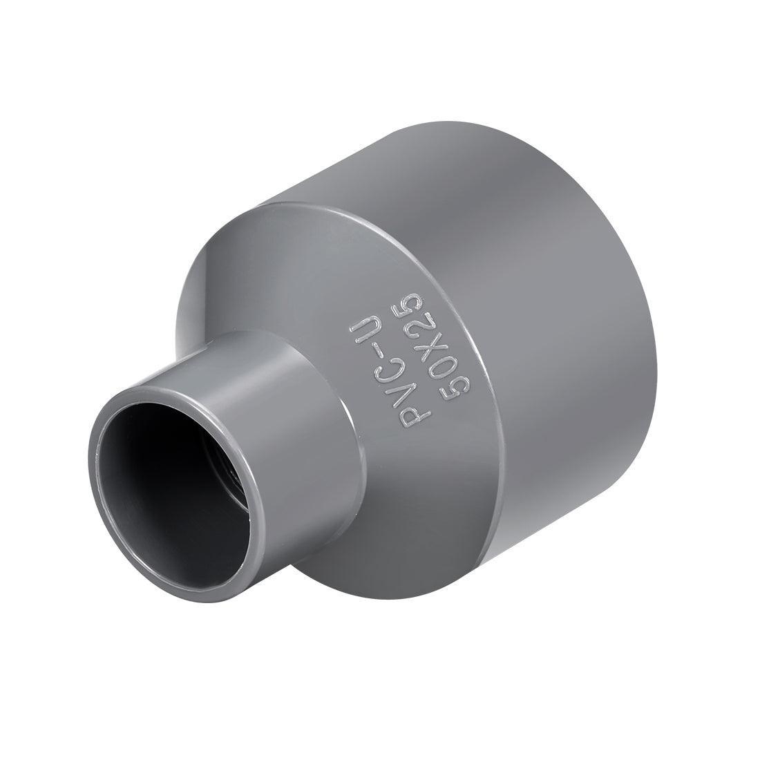 uxcell Uxcell 2 Stück PVC Rohrverbinder Rohr Verbindungsstück Kupplung 50mm x 25mm Grau