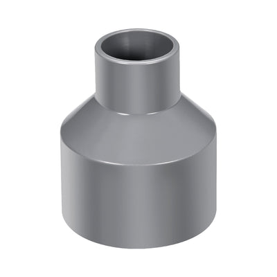 uxcell Uxcell 63mm x 32mm PVC Reducing Coupling Hub by Hub, DWV Pipe Fittings Gray