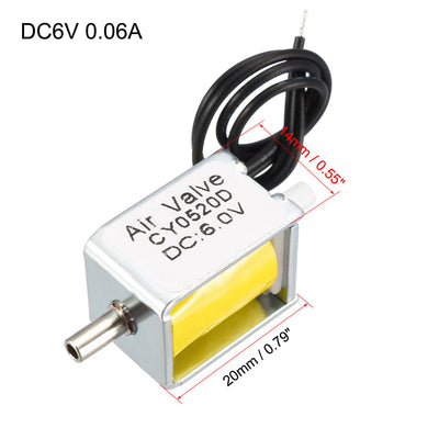 Harfington Uxcell Miniature Magnetventil 2 Wege Normal Geöffnet DC6V 0,06A Luft Magnetventil