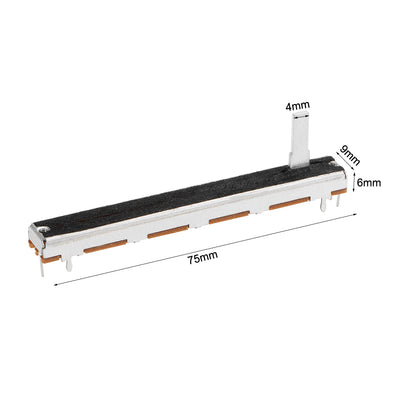 Harfington Uxcell Fader Variable Widerstände Gerade Schiebepotentiometer Exponential zum Dimmen 75mm-A10K-2St