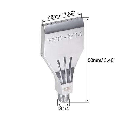 Harfington Uxcell Flat Nozzle G1/4 Male Thread Aluminum Alloy Air Blow Off Flat Jet Nozzle