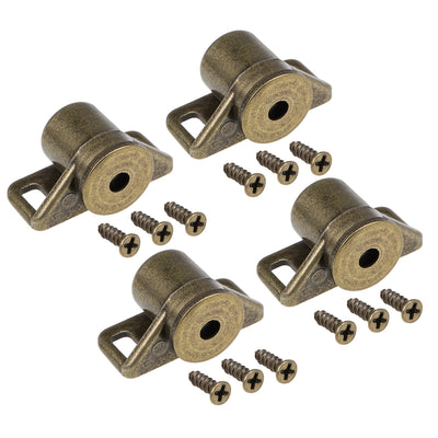 Harfington Uxcell Cabinet Door Magnetic Latch Catch Zinc Alloy with Screws Bronze Tone 4pcs